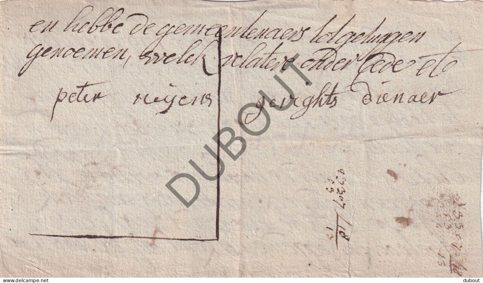 Bree/Beek - Manuscript 1793 Verklaring Gerechtsdienaar  (V3106) - Manuscrits