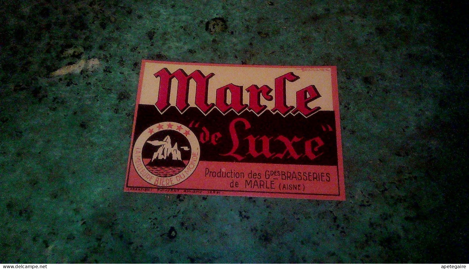 Marle Aisne Ancienne étiquette De Bière Marque Marle De Luxe Jamais Collée Production Des Grandes Brasseries - Bier