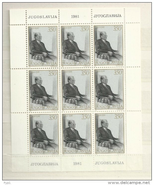 1981 MNH Joegoslavië, Postfris** - Hojas Y Bloques