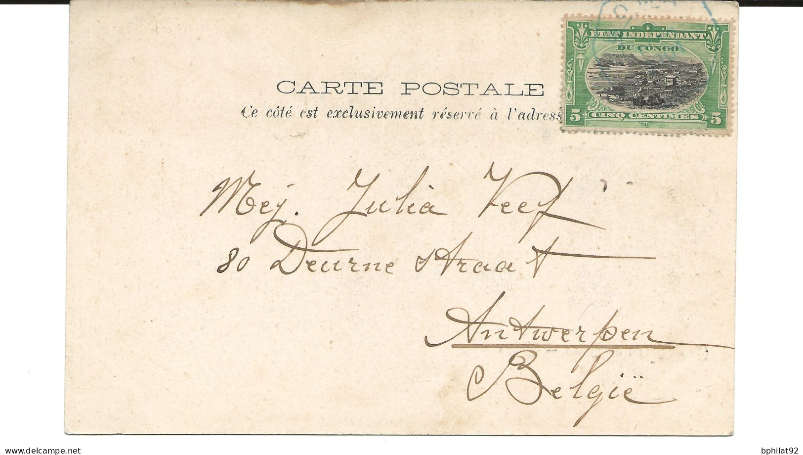 !!! CONGO, CPA DE 1901, DÉPART DE BOMA POUR ANVERS, BELGIQUE - Briefe U. Dokumente