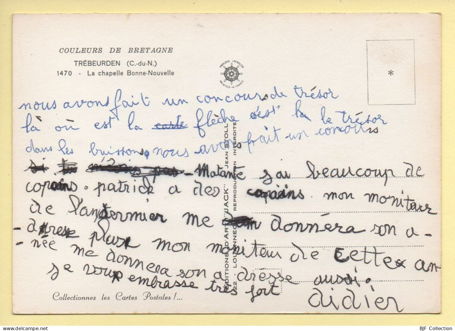 22. TREBEURDEN – La Chapelle Bonne-Nouvelle (voir Scan Recto/verso) - Trébeurden