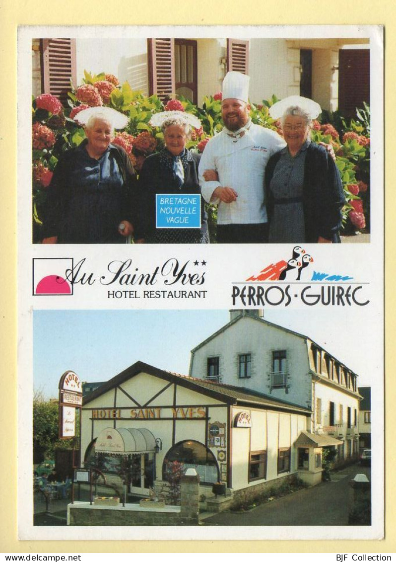 22. PERROS-GUIREC – Au Saint Yves / Hôtel Restaurant (animée) (voir Scan Recto/verso) - Perros-Guirec