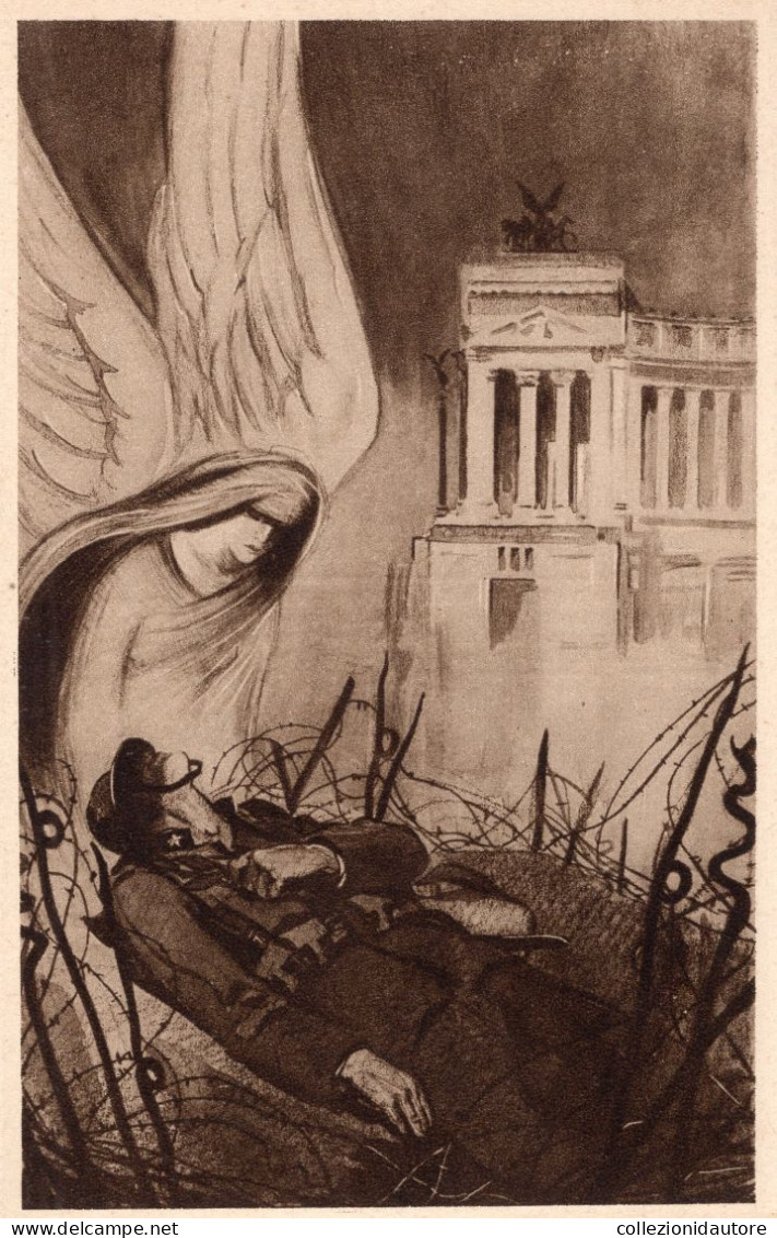 1928 - ITALIA X° ANNUALE DELLA VITTORIA - GUERRA NOSTRA - IL FRATELLO SENZA VOLTO - CARTOLINA FP ILLSTRATA DA APOLLONI - Weltkrieg 1939-45