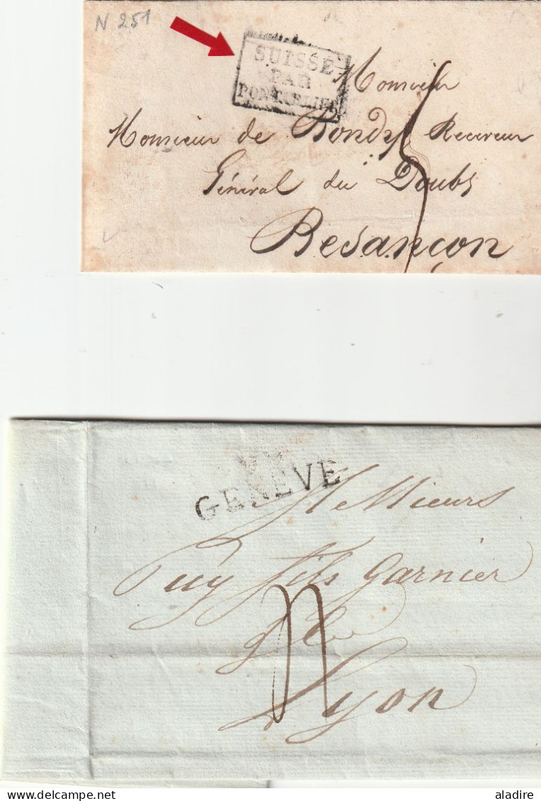 19e Siècle - 1811 / 1864 - Petite Collection De 15 Lettres Pliées De SUISSE - Marcophilie - Marques Postales - 30 Scans - Sammlungen