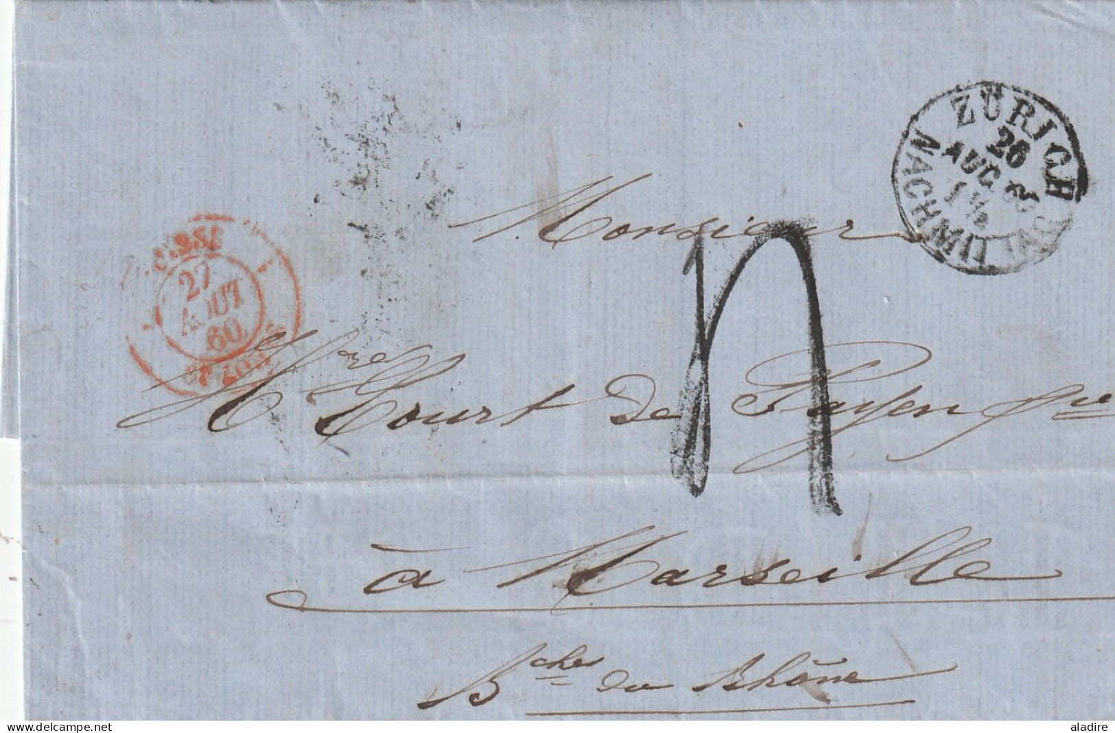 19e siècle - 1811 / 1864 - petite collection de 15 lettres pliées de SUISSE - marcophilie - marques postales - 30 scans