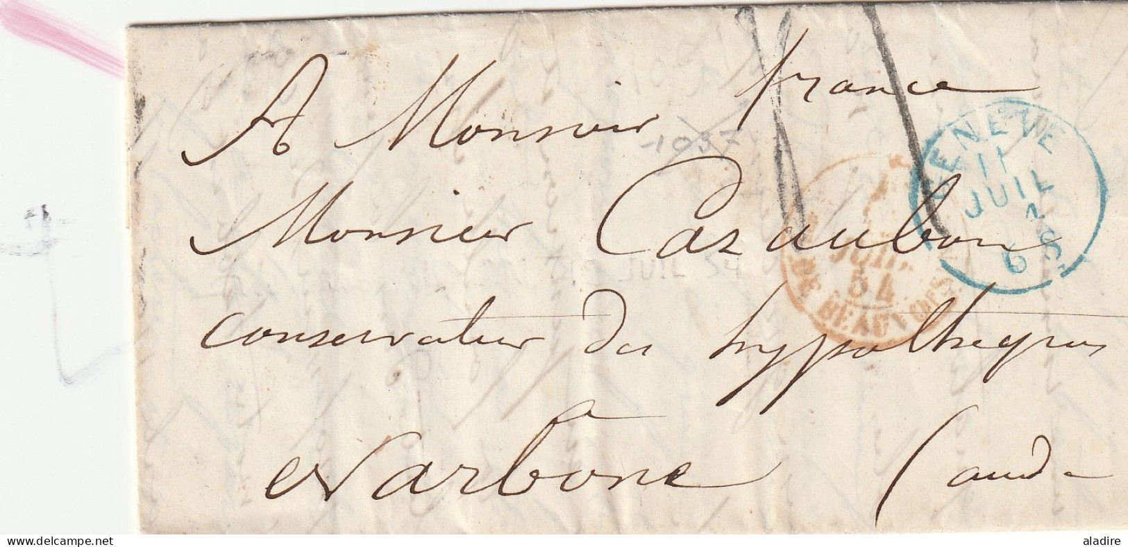 19e siècle - 1811 / 1864 - petite collection de 15 lettres pliées de SUISSE - marcophilie - marques postales - 30 scans