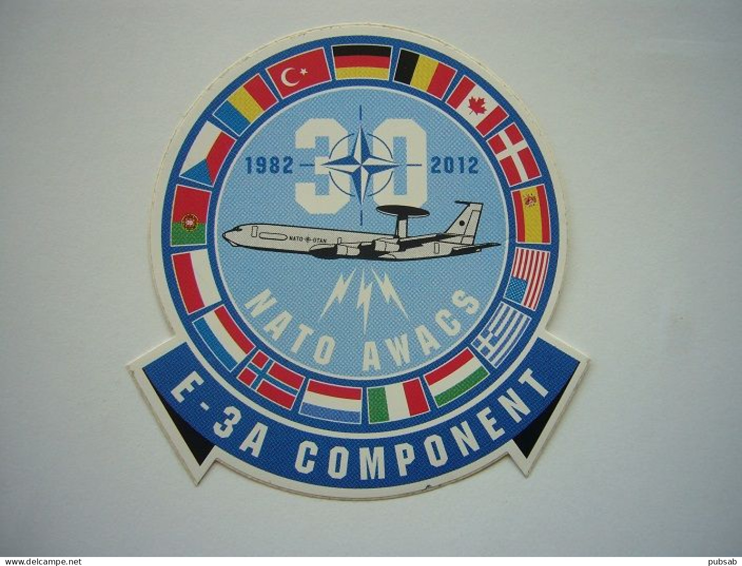 Avion / Airplane / NATO AWACS / E-3A Component / 1982-2012 / Sticker - Size: 10cm - 1946-....: Moderne
