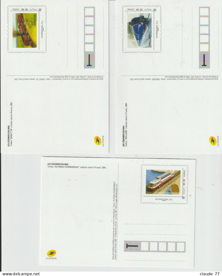 France :  CP Les Légendes Du Rail Scan Recto Verso ** - Letter Cards