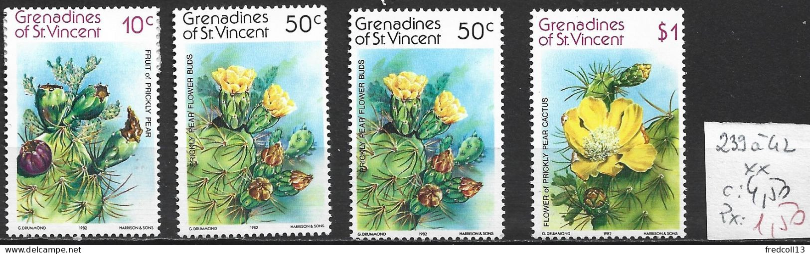 SAINT-VINCENT & GRENADINES 239 à 42 ** Côte 4.50 € - St.Vincent Und Die Grenadinen