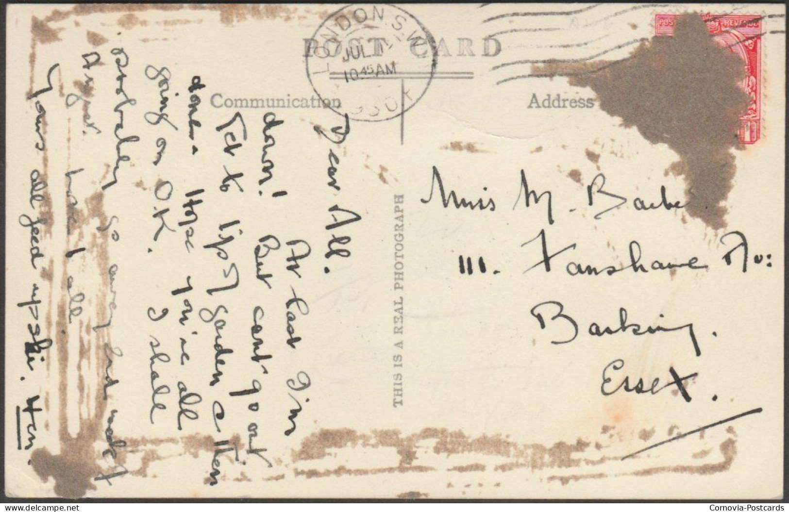 Palmer's College, Grays, Essex, C.1920 - RP Postcard - Autres & Non Classés