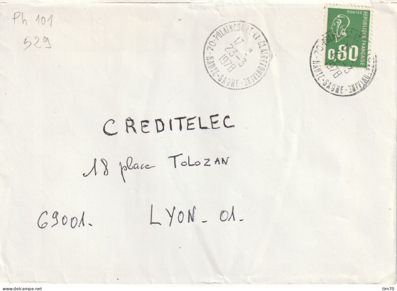 CAD  / N° 1891 70 - POLAICOURT - ET - CLAIREFONTAINE  - HAUTE - SAONE - Manual Postmarks