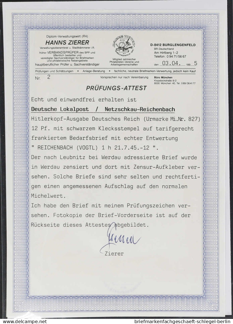 Sowjetische Zone, 1945, AP 827I, Brief - Sonstige & Ohne Zuordnung