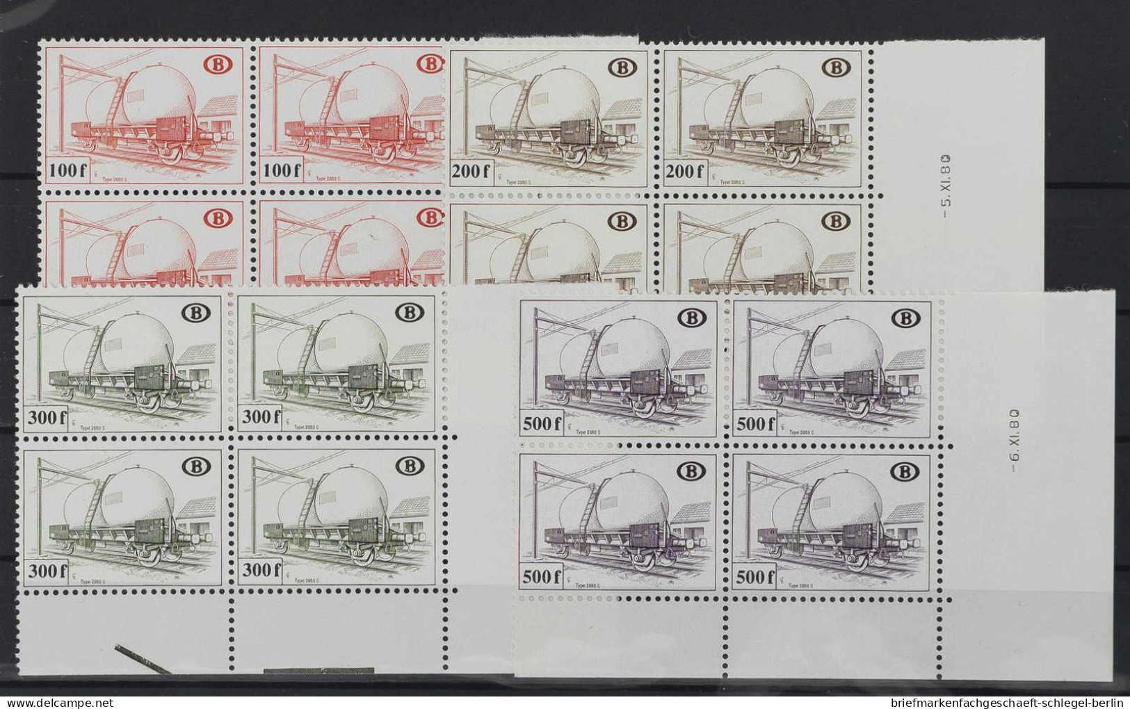 Belgien Eisenbahnpaketmarken, 1980, 375-78 (4), Postfrisch - Sonstige & Ohne Zuordnung