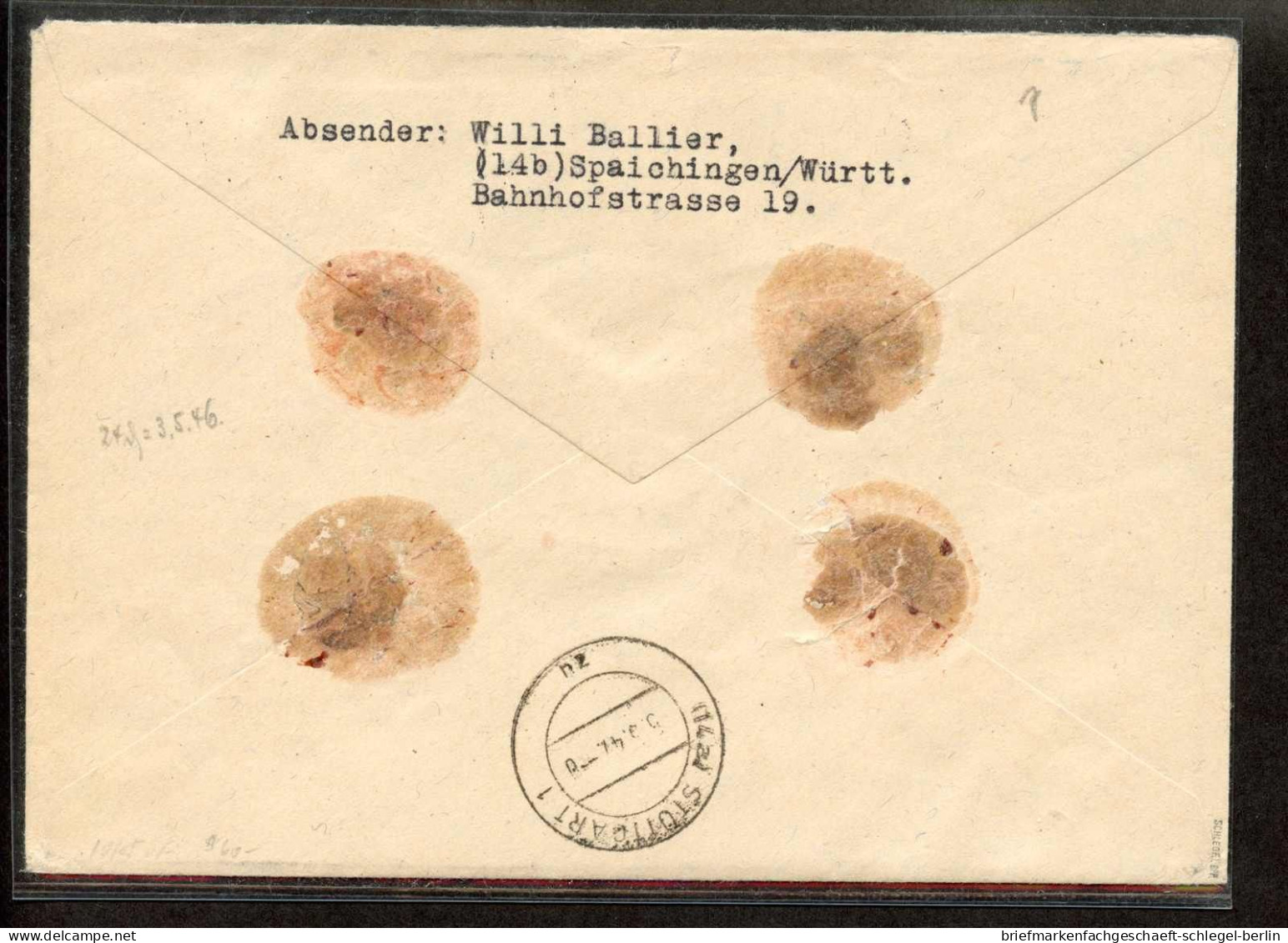 Französische Zone Allgemeine Ausgabe, 1947, 13 + 9 (2), Brief - Otros & Sin Clasificación