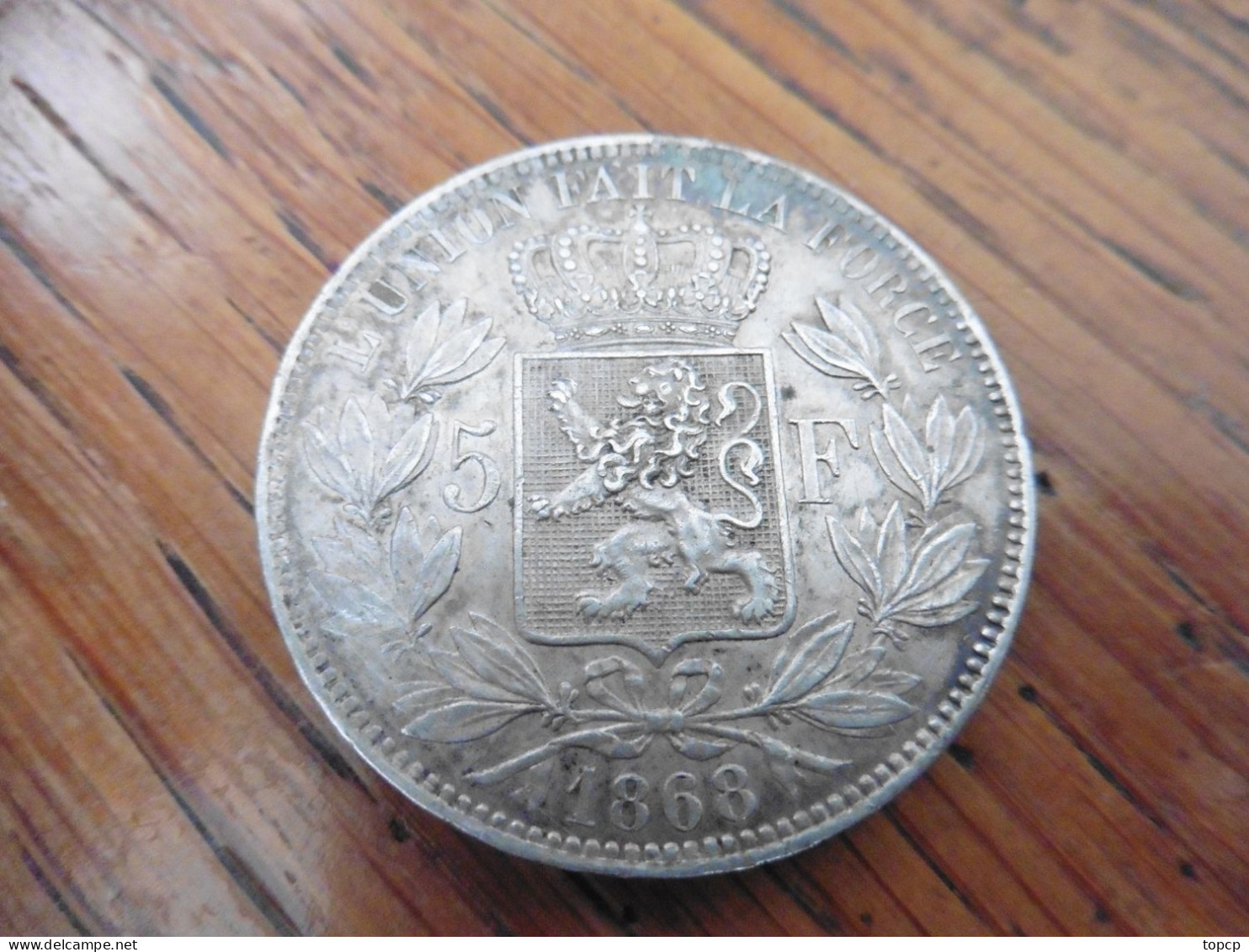 5 F ARGENT LEOPOLD II 1868 - 5 Francs