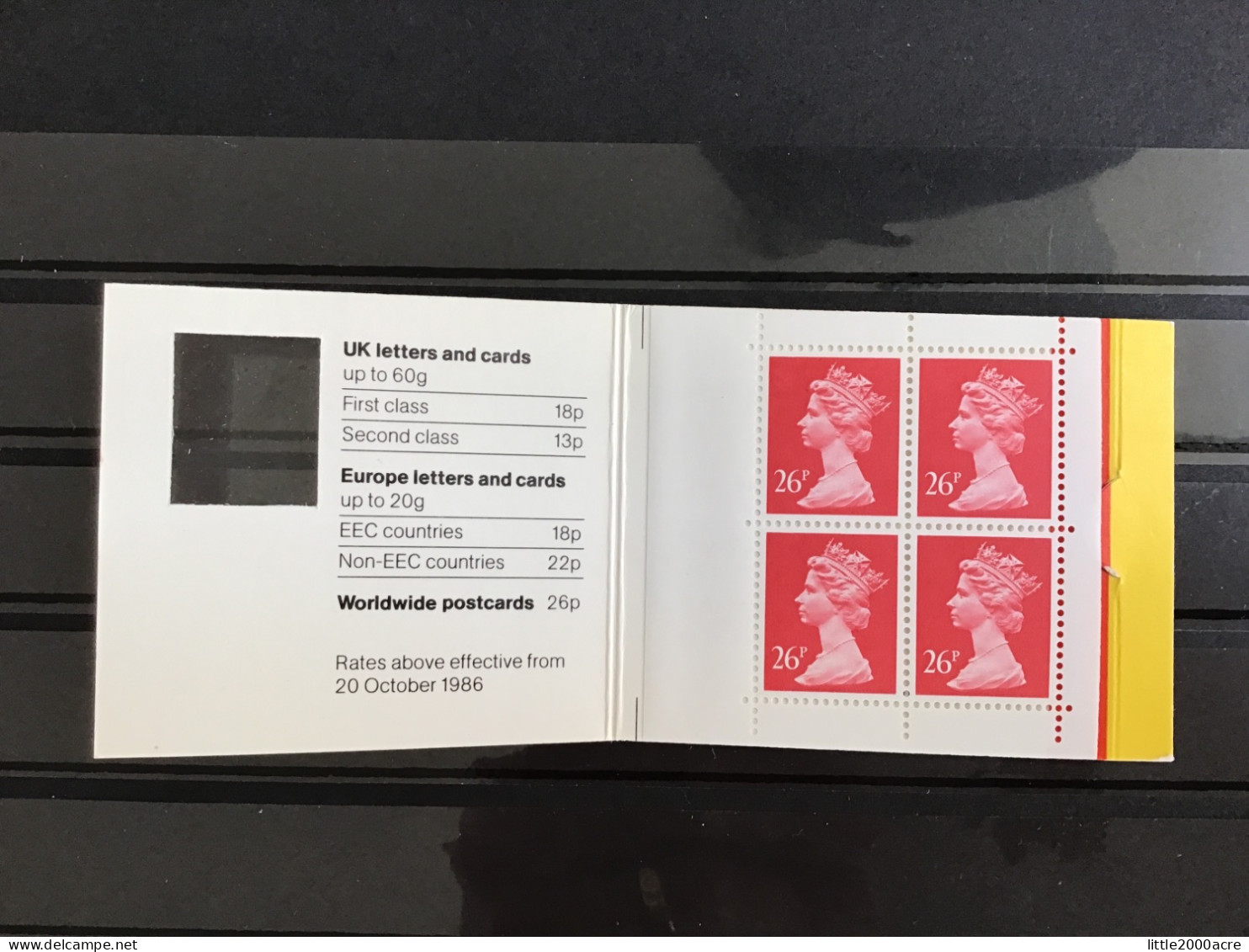 GB 1988 4 26p Stamps Barcode Booklet £1.04 Round Tab MNH SG GE1 I - Booklets