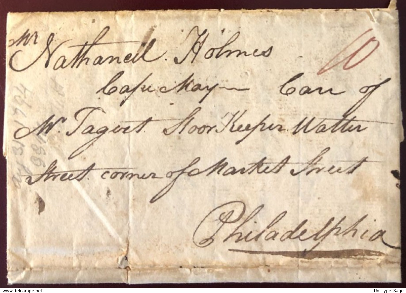 Etats-Unis, Lettre Pour Philadelphie De La Havane (?) 31.8.1794 - Taxe Manuscrite 10 - (B1364) - Marcofilie