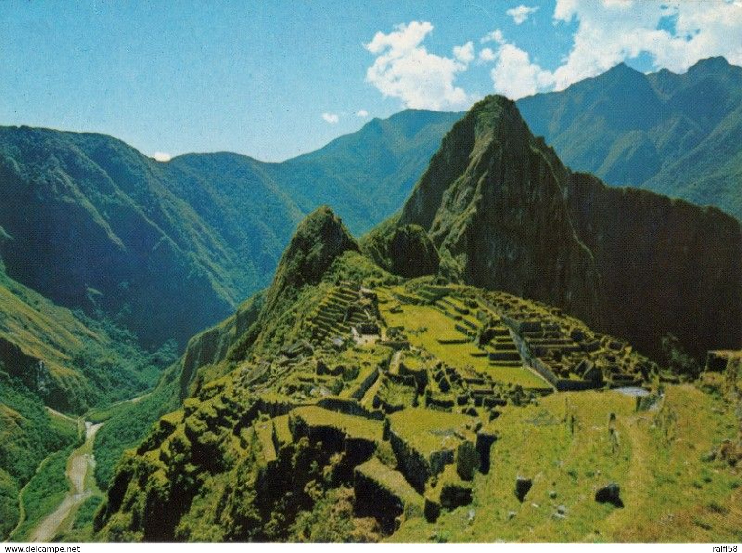 1 AK Peru * Blick Auf Machu Picchu - Seit 1983 UNESCO Weltkulturerbe - Luftbildaufnahme * - Perú