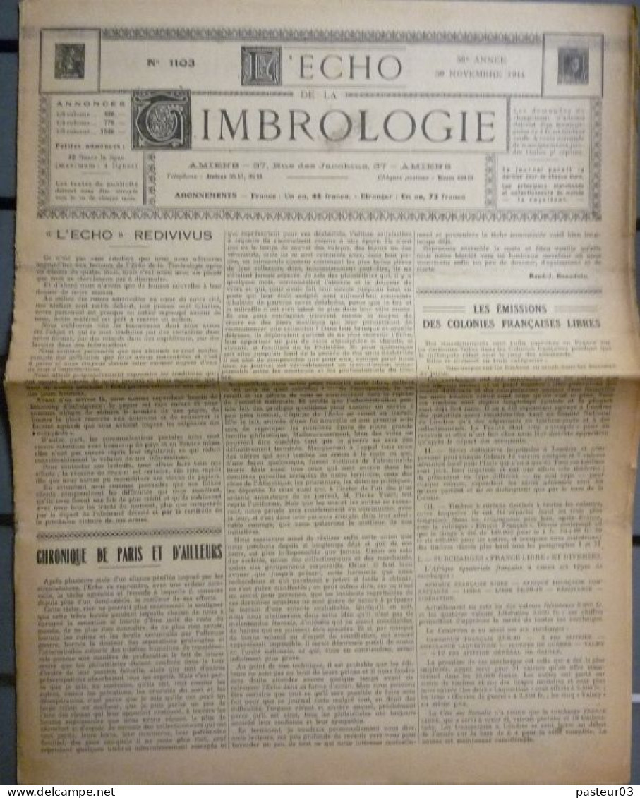 L'Echo De La Timbrologie Voir Liste - Francés (desde 1941)