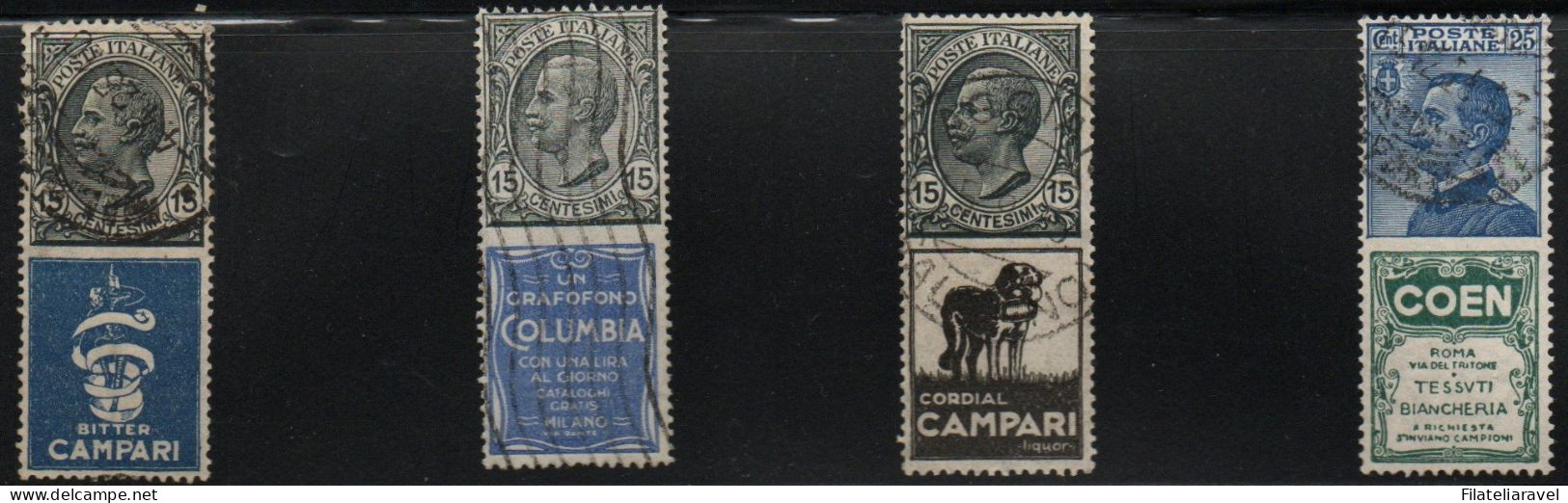 REGNO D'ITALIA  - 1924/25 - PUBBLICITARI Catalogo  N. 1 - 2 - 3 - 5 - 7 - 9 - 10 - 11 - 12 - 14 - 15 - 16. USATI. - Reclame