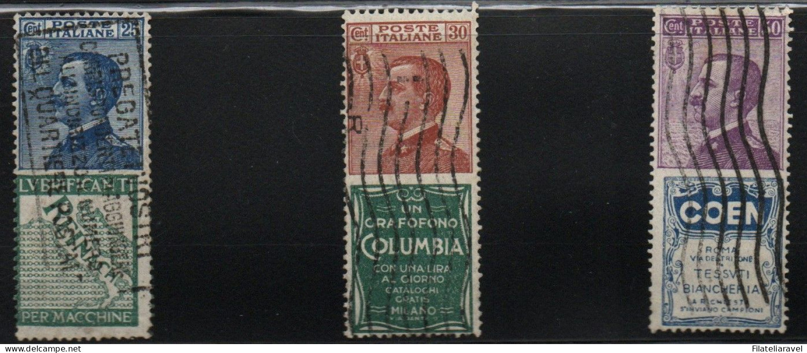 REGNO D'ITALIA  - 1924/25 - PUBBLICITARI Catalogo  N. 1 - 2 - 3 - 5 - 7 - 9 - 10 - 11 - 12 - 14 - 15 - 16. USATI. - Reclame