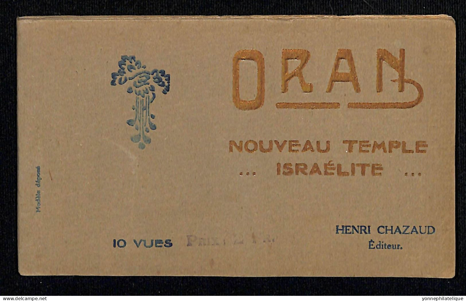 JUDAÏCA - JEWISH - ALGÉRIE - ORAN - Carnet De 10 Vues Nouveau Temple Israélite - édition Henri CHAZAUD - Jud-302 - Judaisme