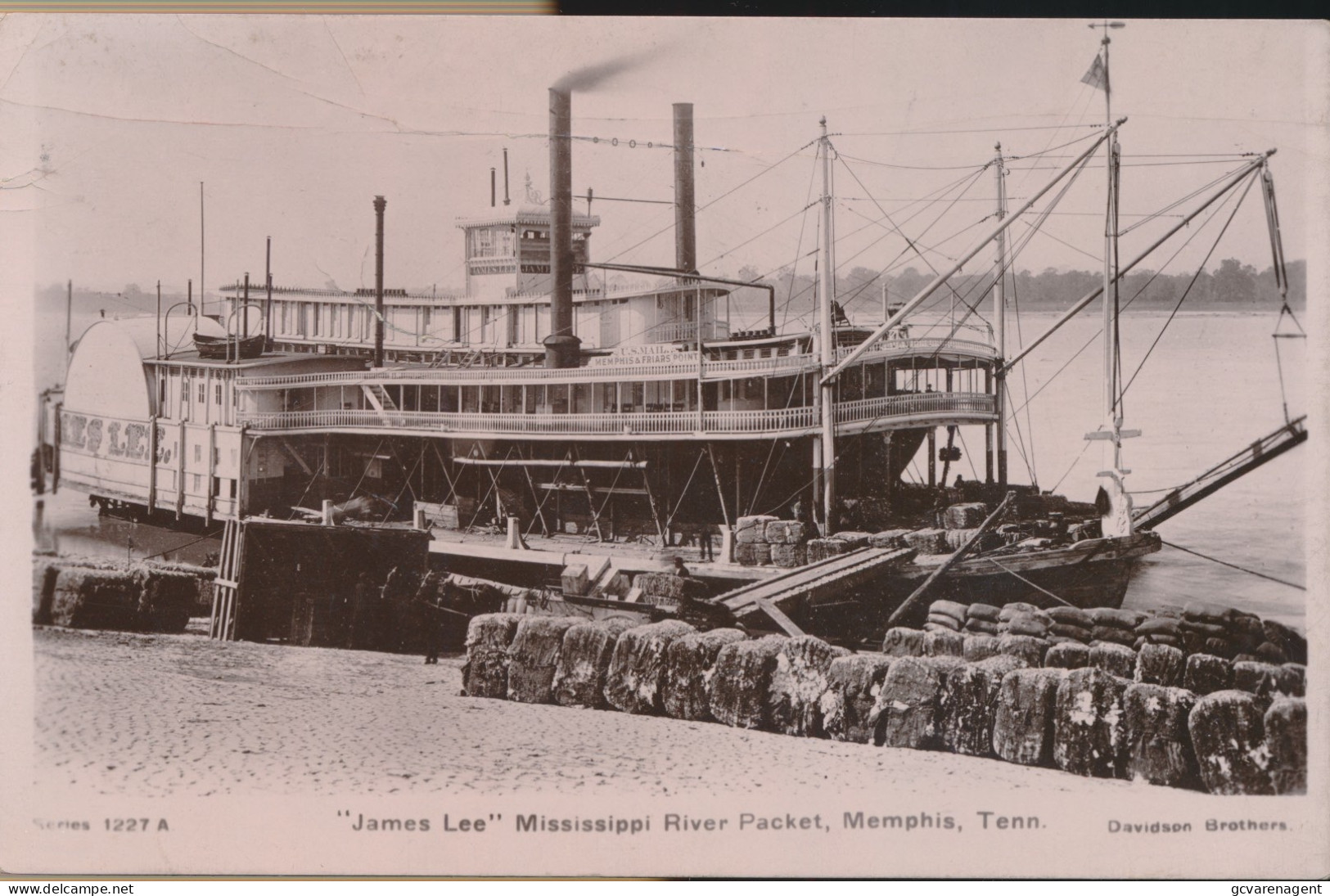 JAMES LEE  MISSISSIPPI RIVIER PACKET MENPHIS TENN .   CARTE PHOTO    ZIE AFBEELDINGEN - Other & Unclassified