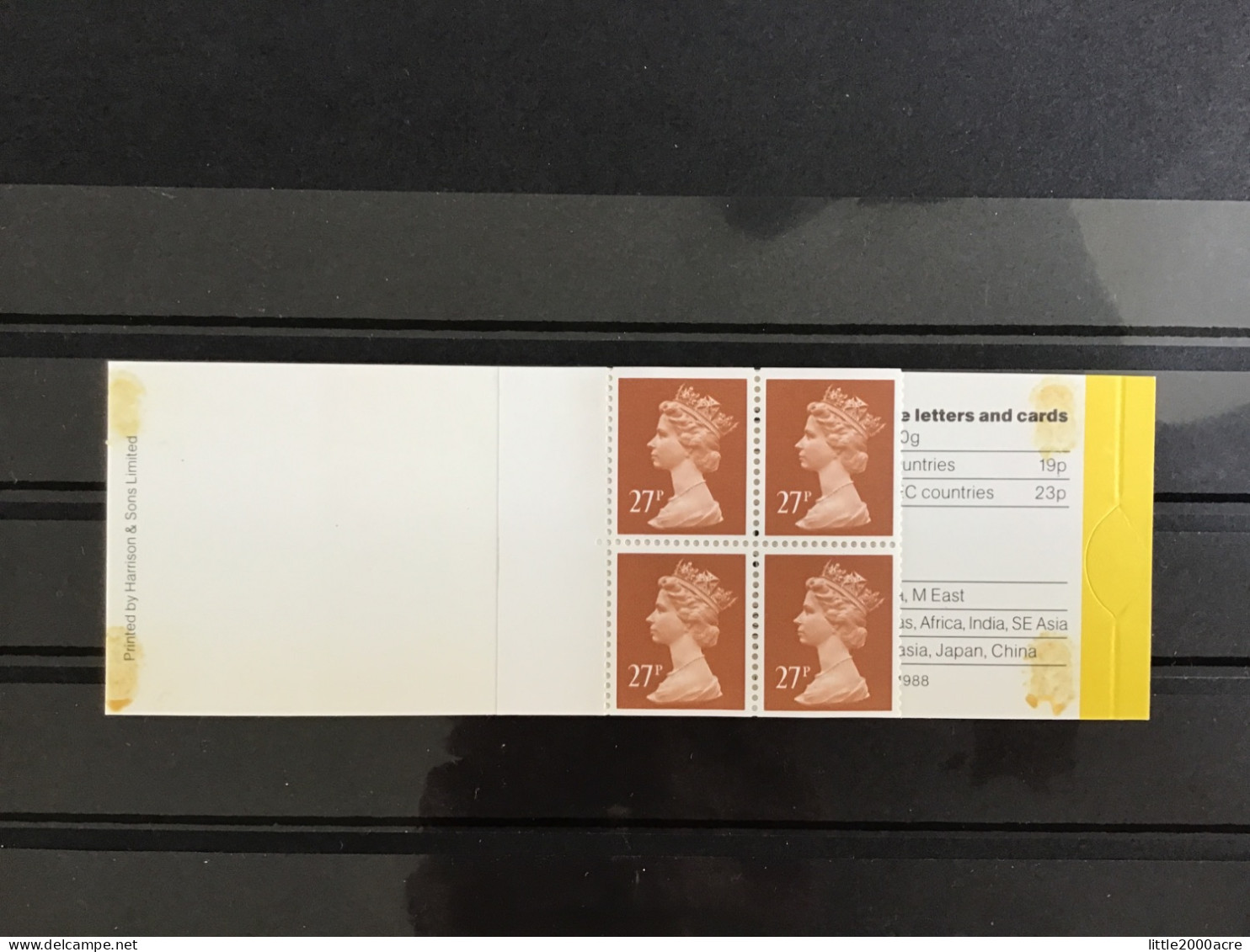 GB 1988 4 27p Stamps Barcode Booklet £1.08 MNH SG GF2 - Booklets