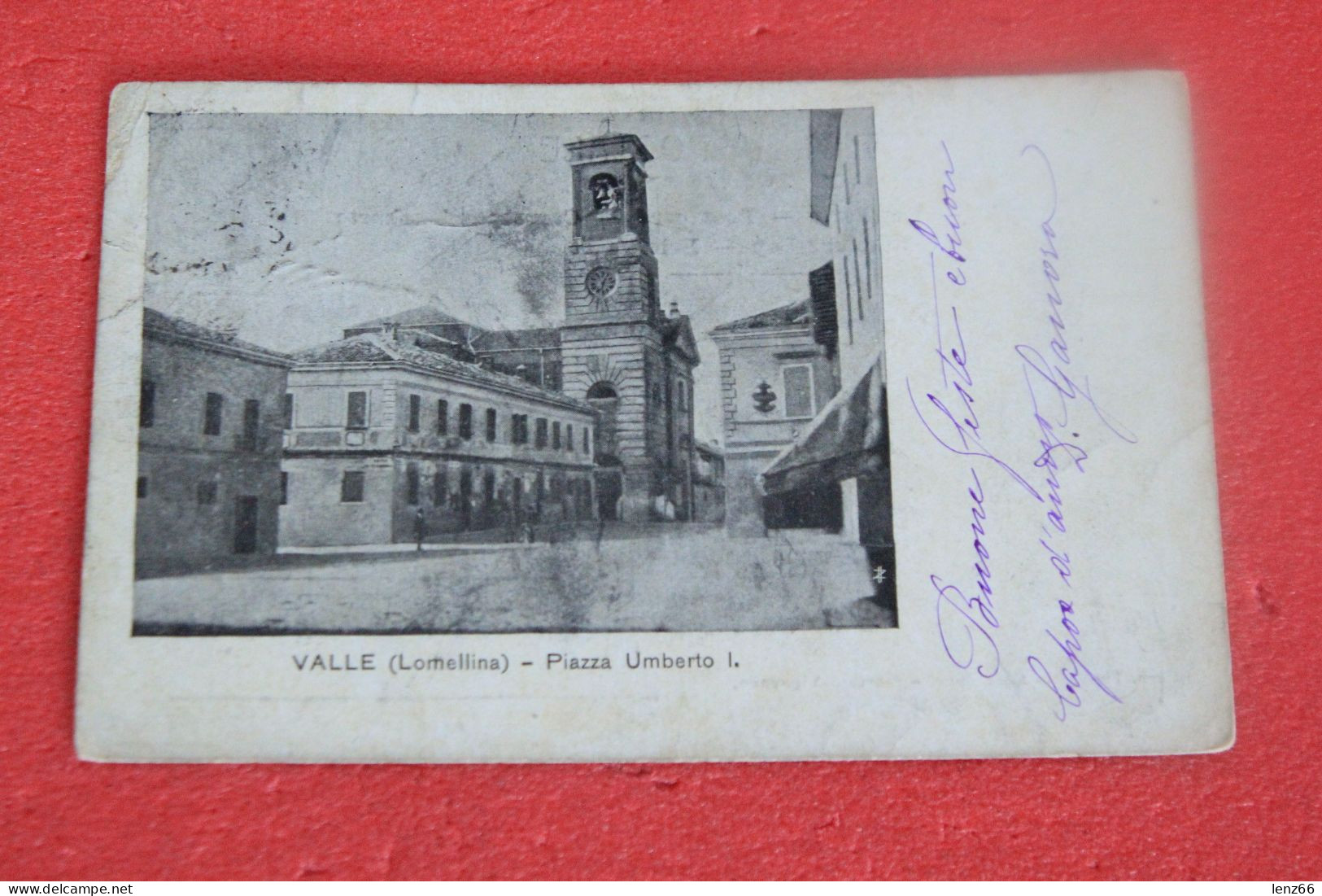 Pavia Valle Lomellina Piazza Umberto I 1904 Ed. Cortellazzi - Pavia