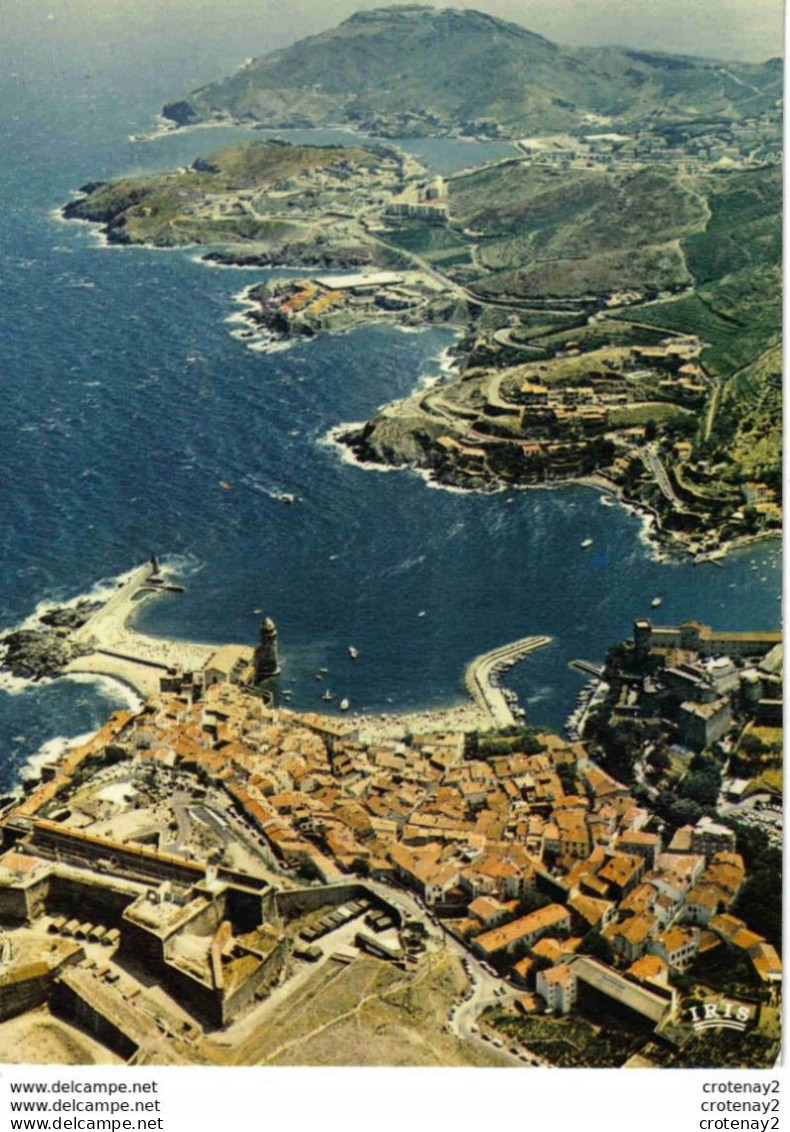 66 COLLIOURE En 1978 N°63 Les Plages Et La Route Vers Port Vendres Vues Du Ciel VOIR DOS - Collioure