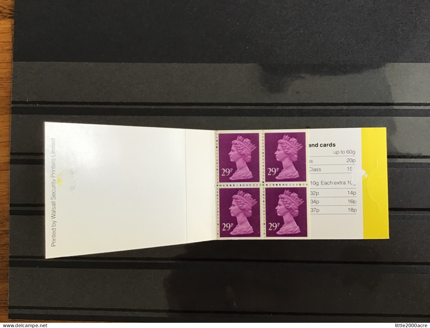 GB 1989 4 29p Stamps Barcode Booklet £1.16 MNH SG GG1 - Postzegelboekjes