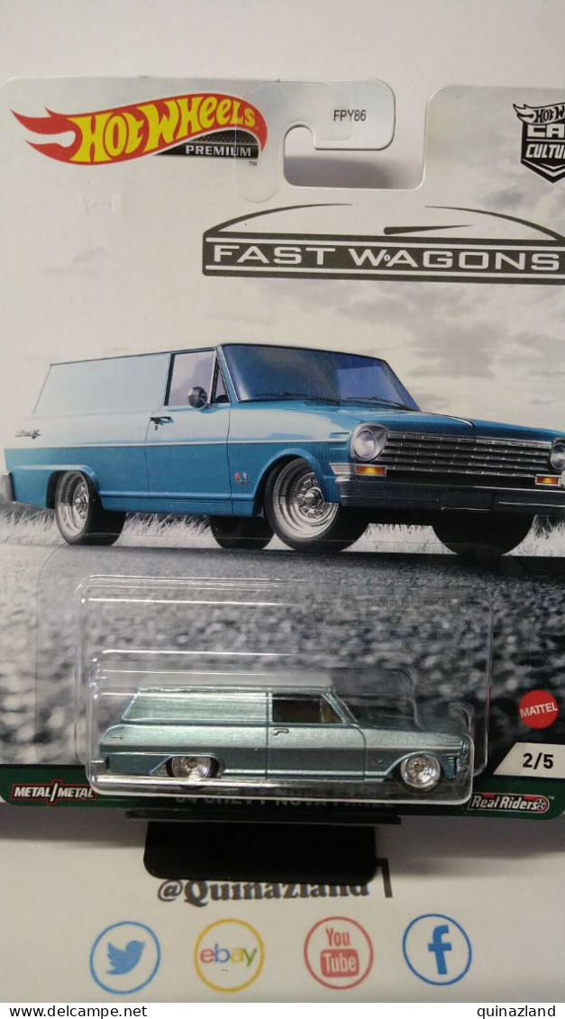 Hot Wheels Fast Wagons '64 Chevy Nova Panel (NG110) - HotWheels