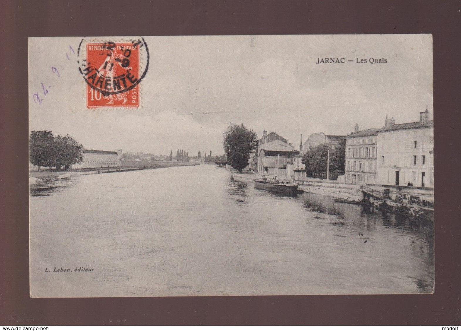 CPA - 16 - Jarnac - Les Quais - Circulée En 1911 - Jarnac