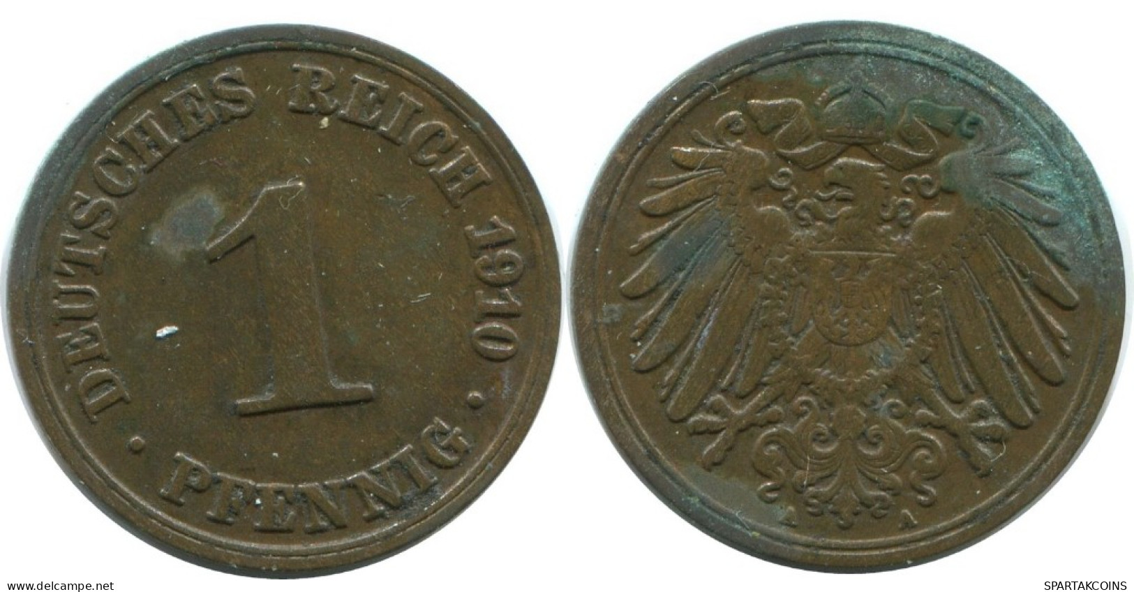1 PFENNIG 1910 A ALLEMAGNE Pièce GERMANY #AE600.F.A - 1 Pfennig
