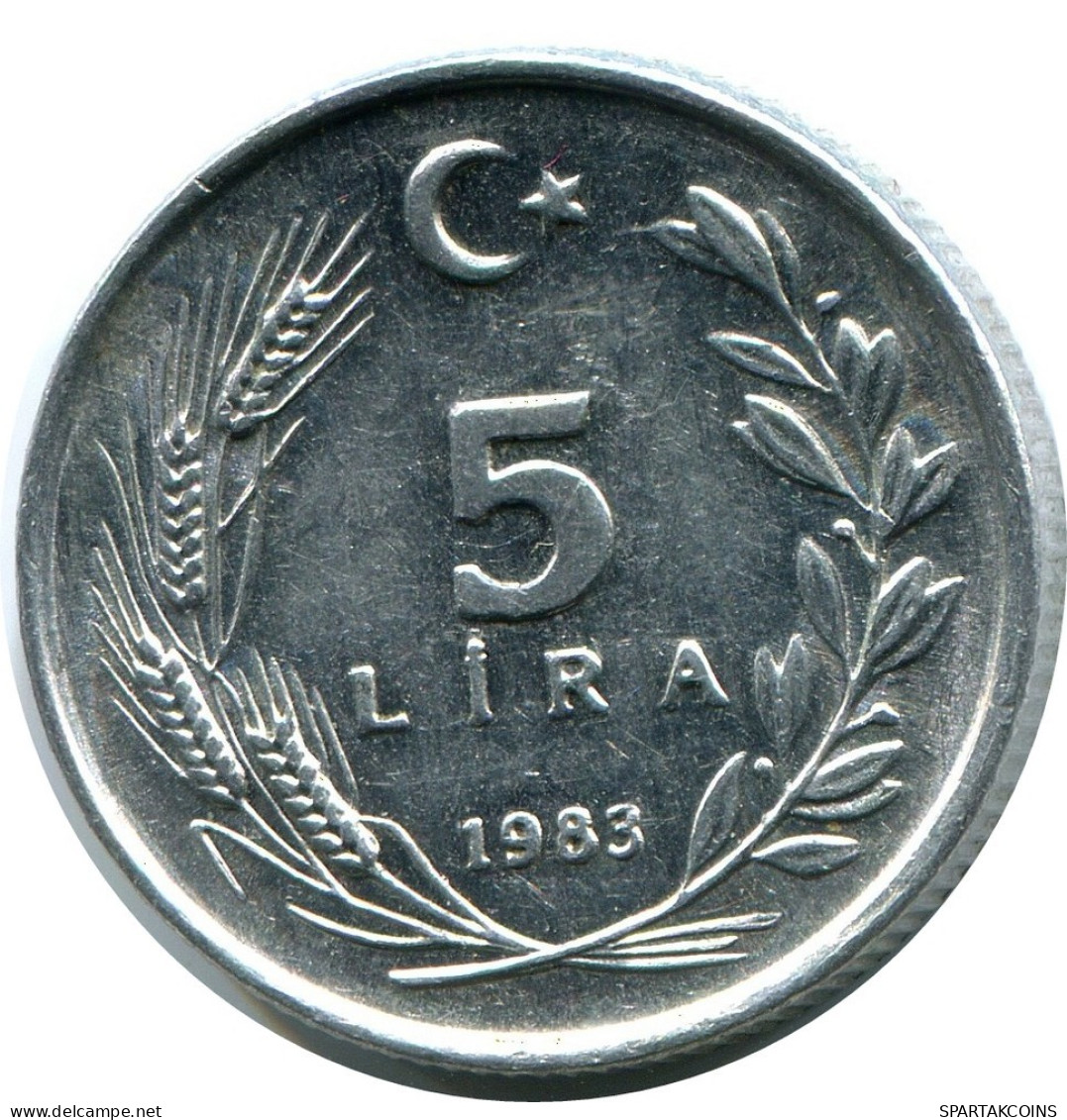 5 LIRA 1983 TURQUIE TURKEY Pièce #AR040.F.A - Turquie