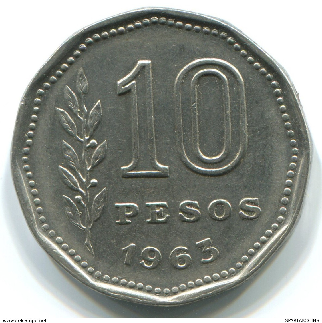 10 PESOS 1963 ARGENTINIEN ARGENTINA Münze #WW1141.D.A - Argentine