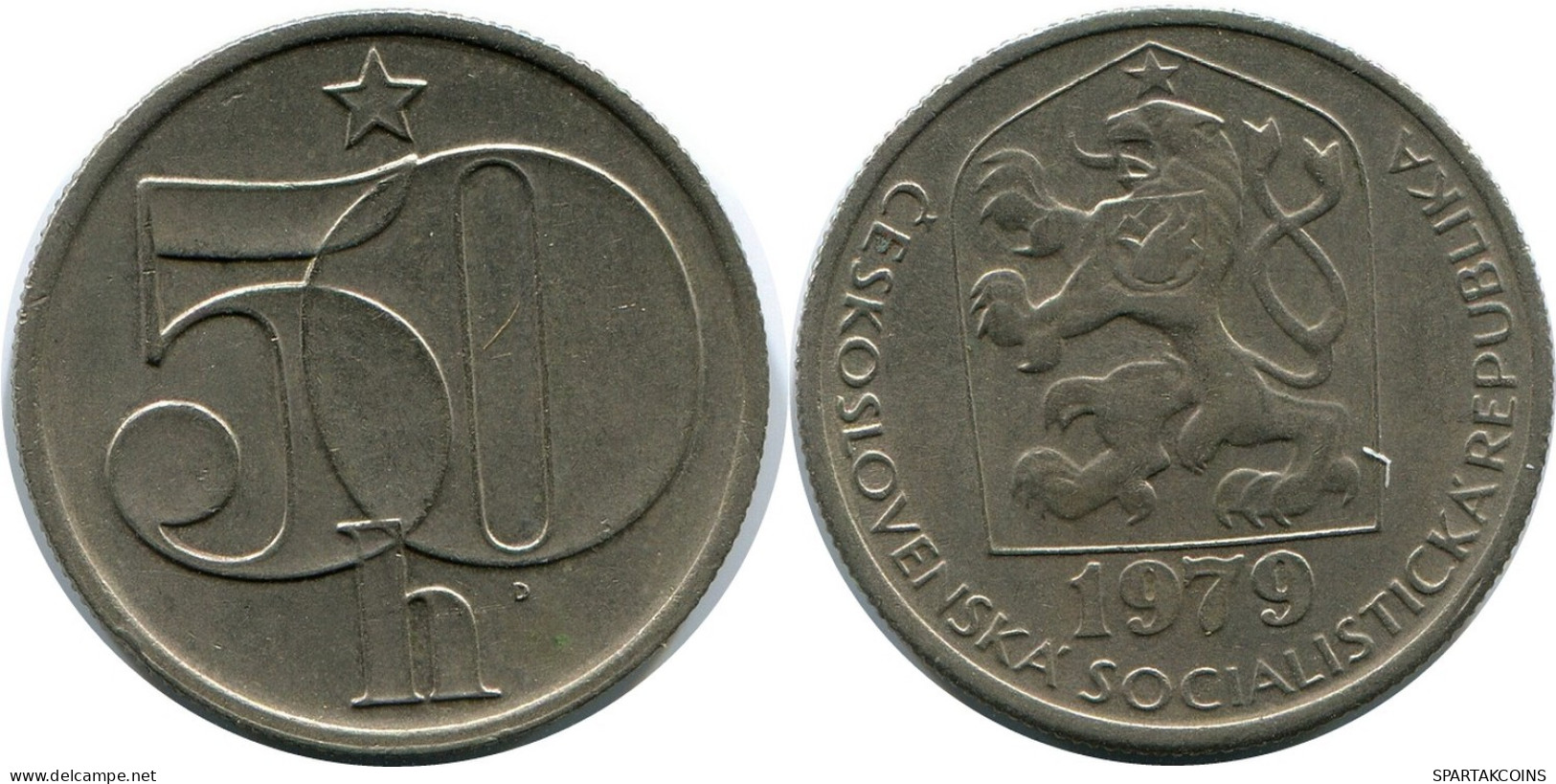 50 HALERU 1979 TSCHECHOSLOWAKEI CZECHOSLOWAKEI SLOVAKIA Münze #AR226.D.A - Tchécoslovaquie