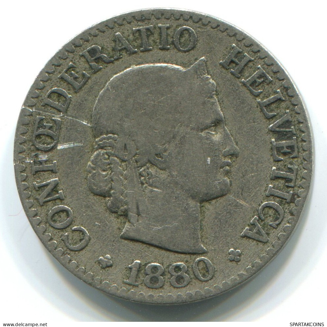10 RAPPEN 1880 SUIZA SWITZERLAND Moneda #WW1130.E.A - Otros & Sin Clasificación