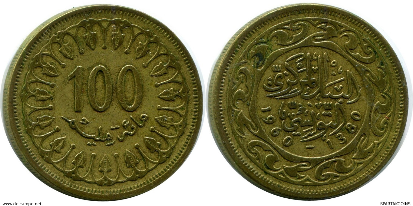 100 MILLIMES 1960 TUNISIA Coin #AR237.U.A - Túnez