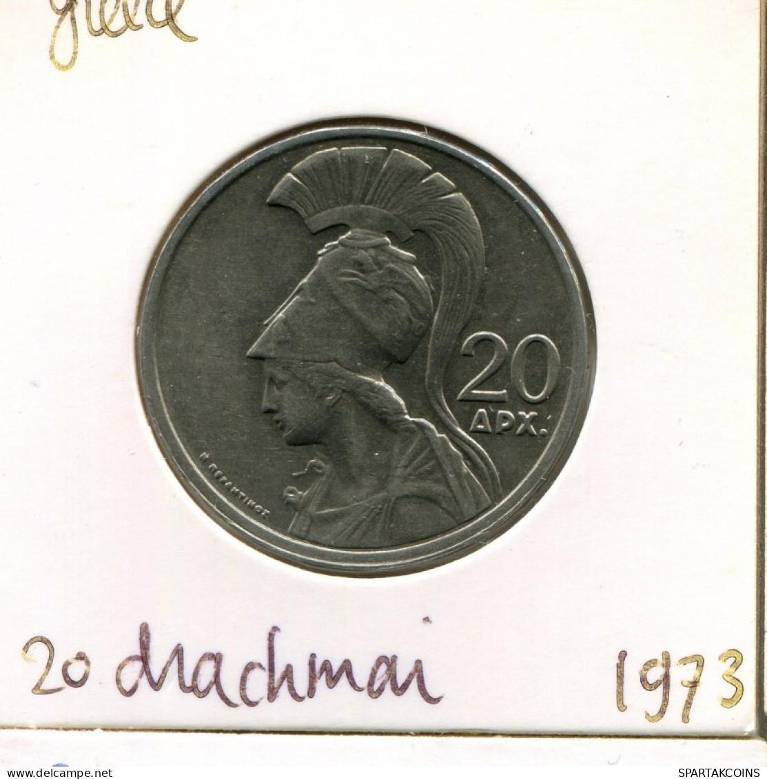 20 DRACHMES 1973 GRECIA GREECE Moneda #AK430.E.A - Griekenland