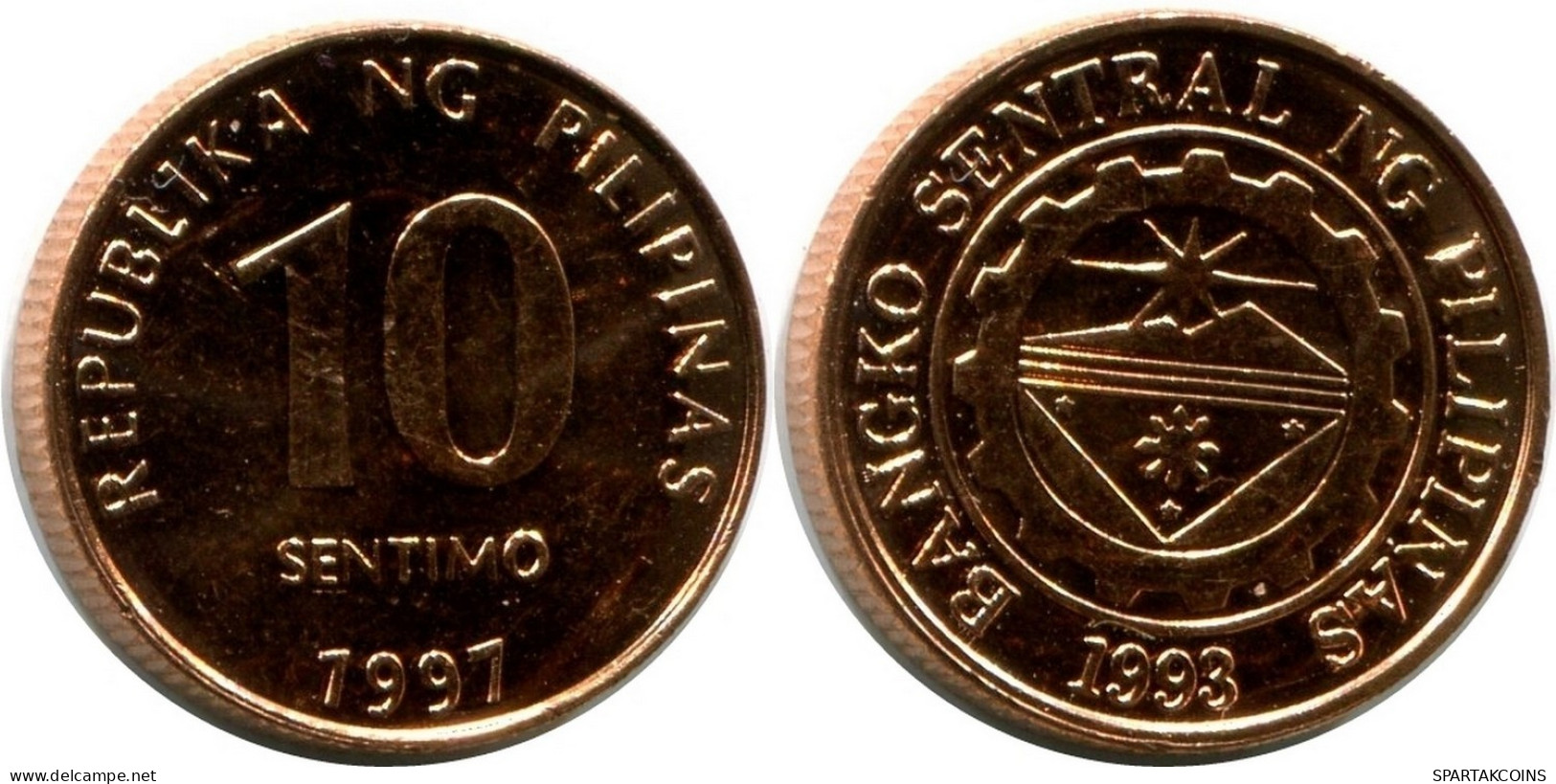 10 CENTIMO 1997 PHILIPPINES UNC Coin #M10006.U.A - Philippines