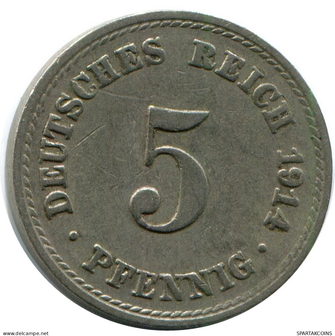 5 PFENNIG 1914 A ALLEMAGNE Pièce GERMANY #DB240.F.A - 5 Pfennig