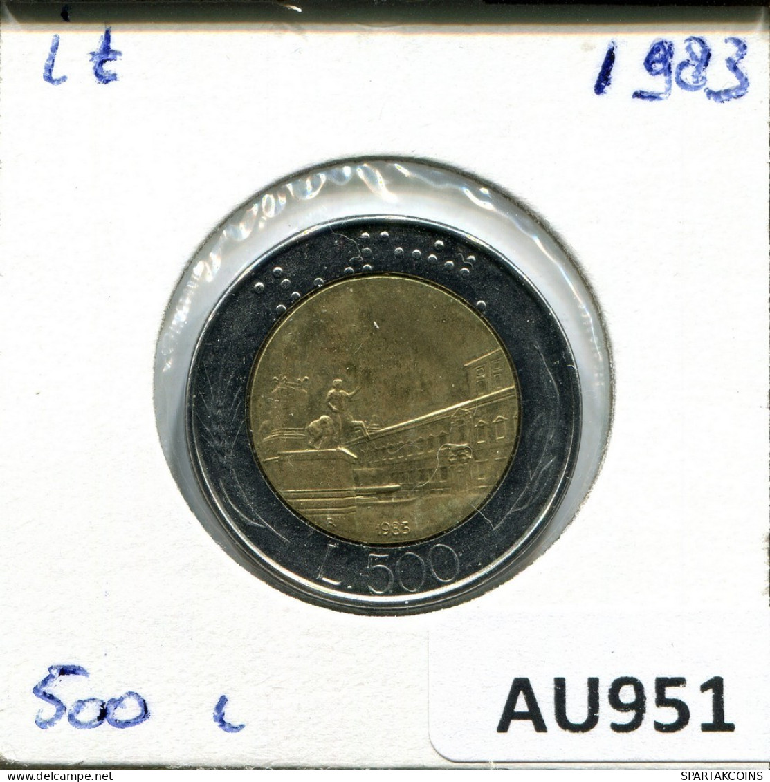 500 LIRE 1985 ITALY Coin BIMETALLIC #AU951.U.A - 500 Lire