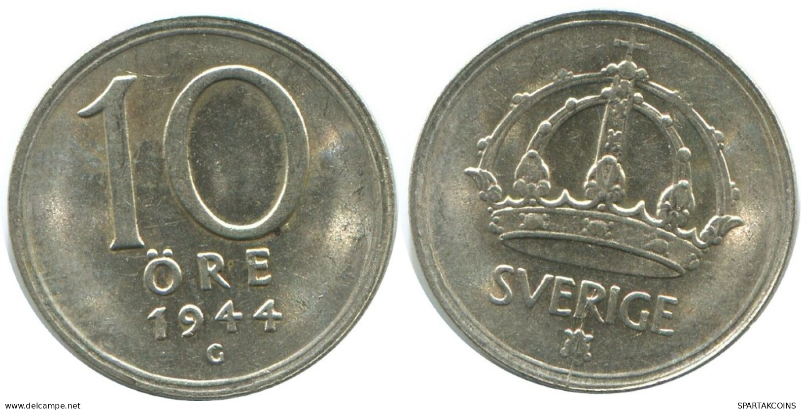 10 ORE 1944 SCHWEDEN SWEDEN SILBER Münze #AD063.2.D.A - Sweden