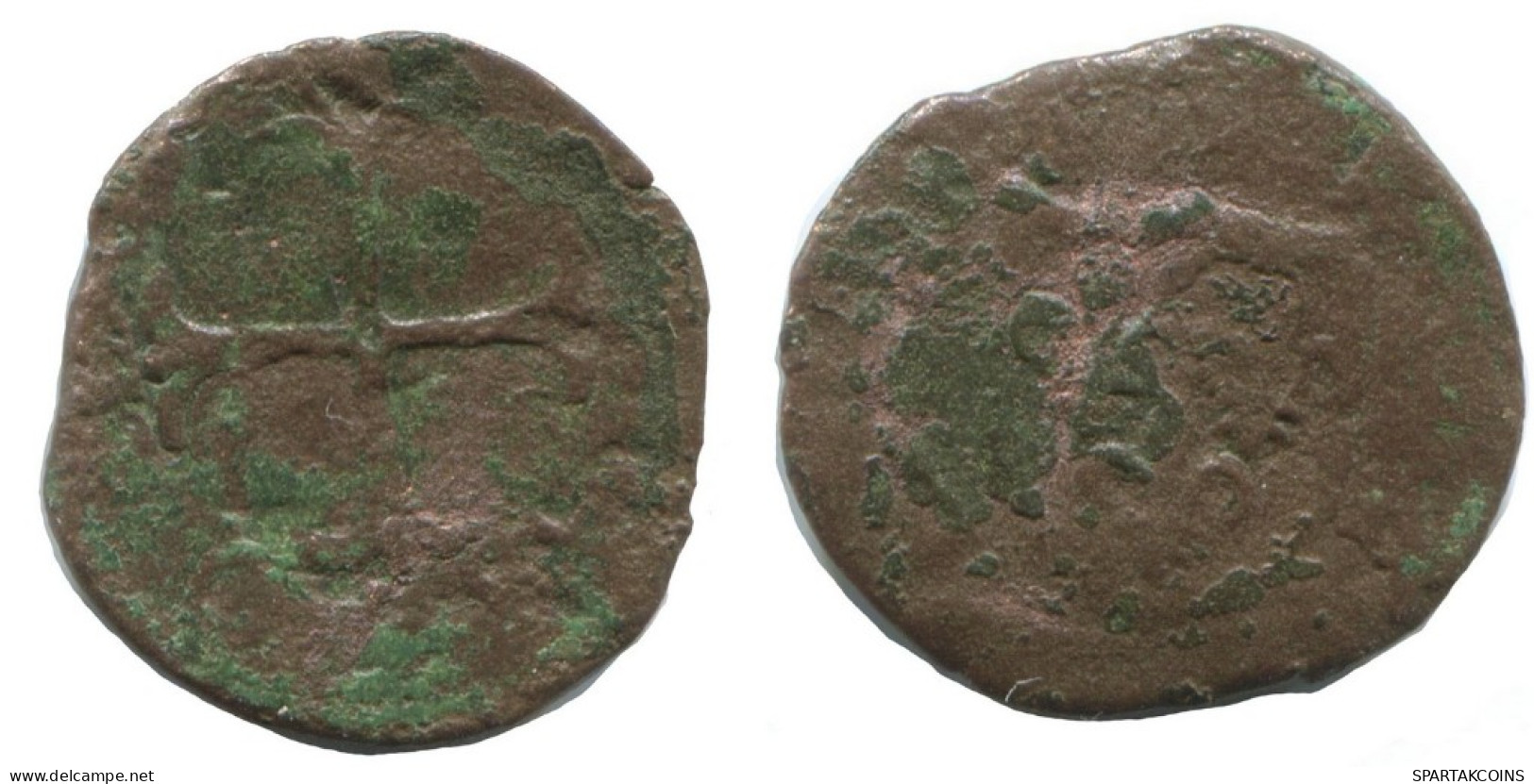 CRUSADER CROSS Authentic Original MEDIEVAL EUROPEAN Coin 1.5g/18mm #AC085.8.F.A - Sonstige – Europa