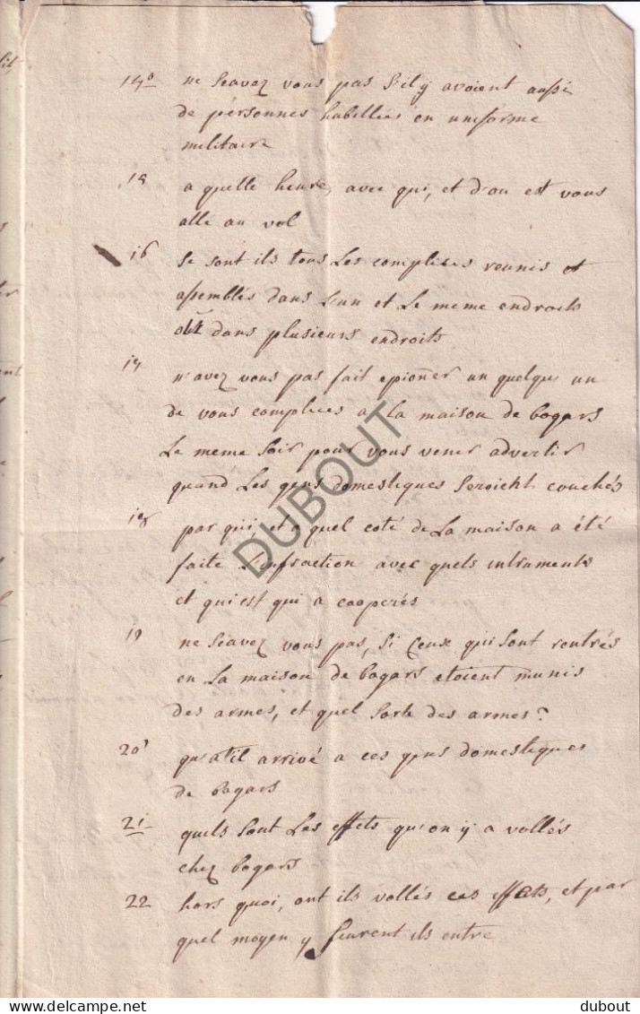 Bree - Manuscript 1790 Proces Leonard Spreeuwers  (V3088) - Manuscritos