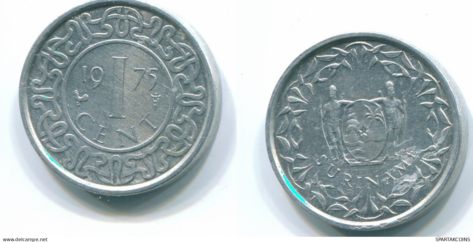 1 CENT 1975 SURINAME Netherlands Aluminium Colonial Coin #S11406.U.A - Surinam 1975 - ...