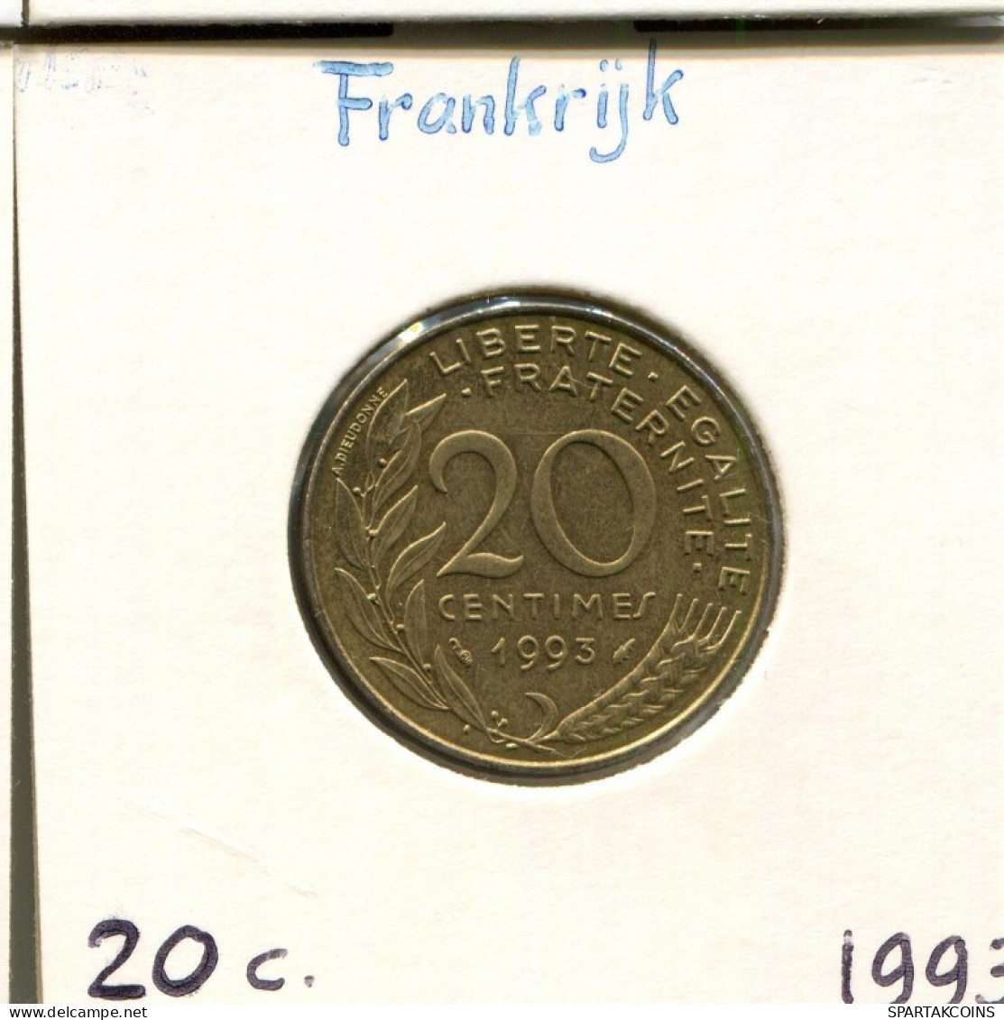 20 CENTIMES 1993 FRANCE Coin French Coin #AM189.U.A - 20 Centimes