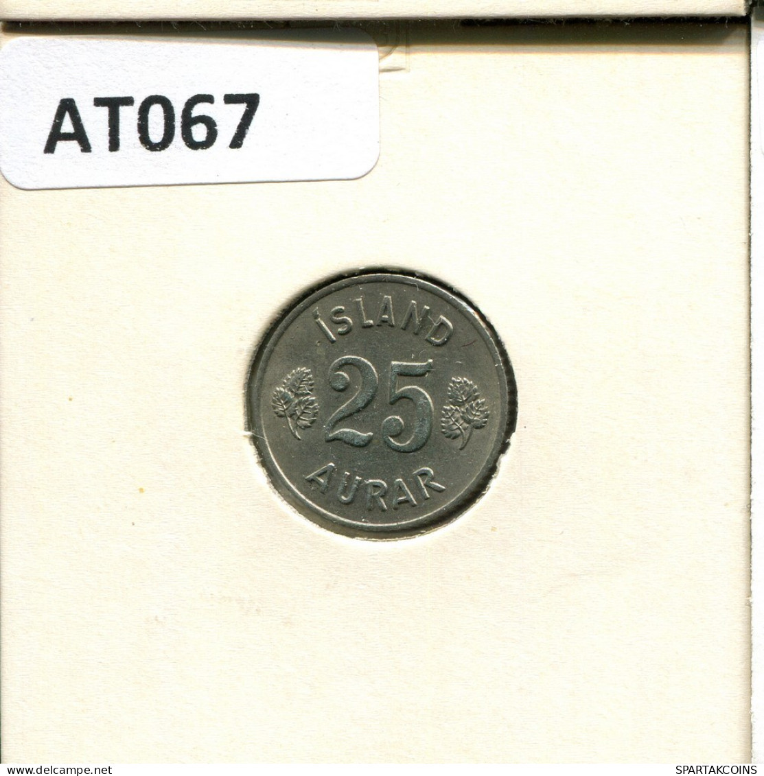 25 AURAR 1965 ISLANDIA ICELAND Moneda #AT067.E.A - Island