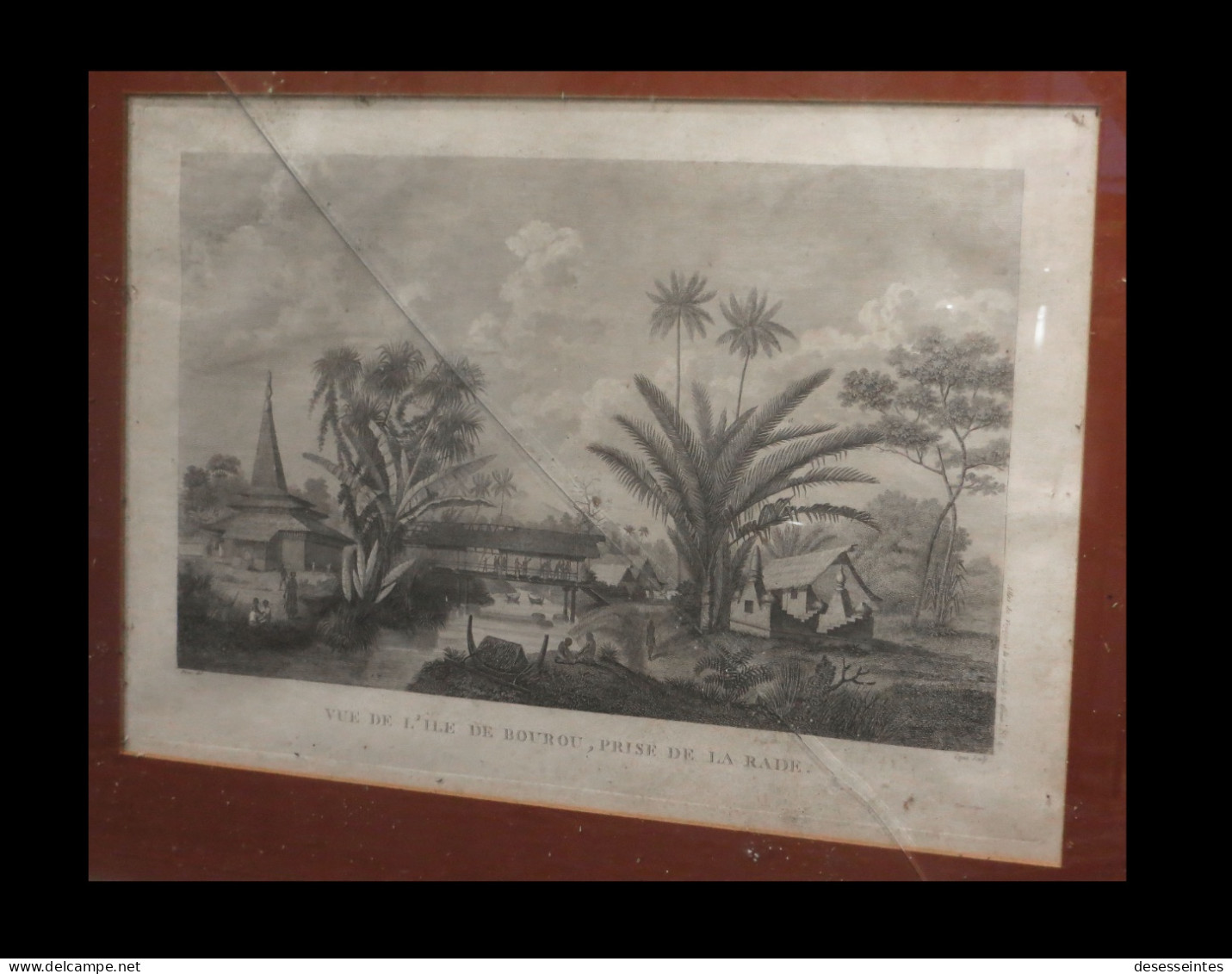 [VOYAGES OCEANIE INDONESIE MOLUQUES] La PEROUSE - Vue De L'île De Bourou [Buru]. Circa 1790. - 1701-1800